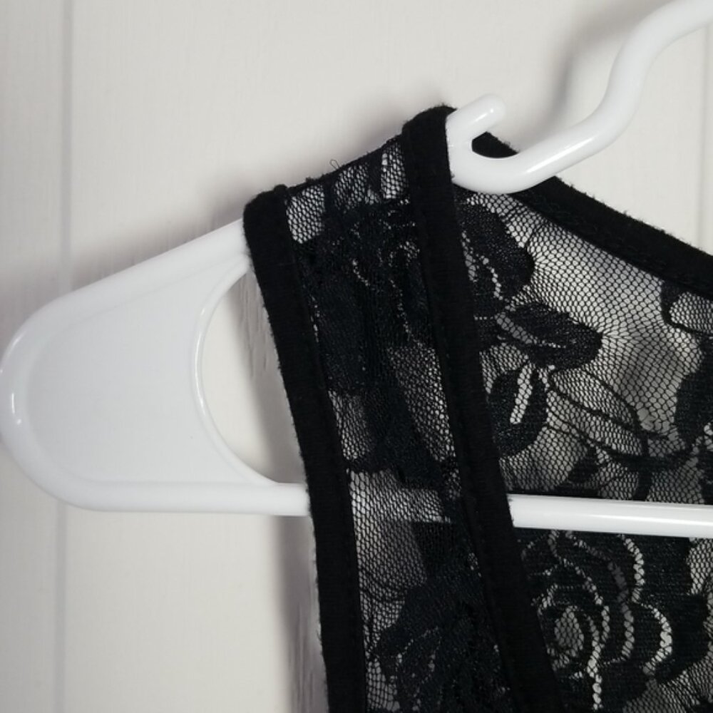 Black Ruffled Tank Top - Picture 3 of 5
